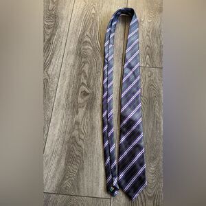 Brand Q Elegant Striped Purple Tie